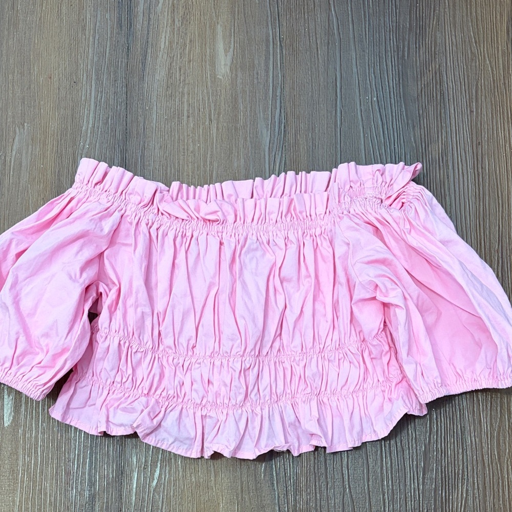 Pink Off-Shoulder Top